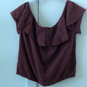 ROXY Off The Shoulder Top SZ M